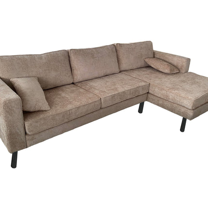 Hoekbank Hilde 270cm chenille beige rechts