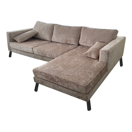 Hoekbank Hilde 270cm chenille beige rechts