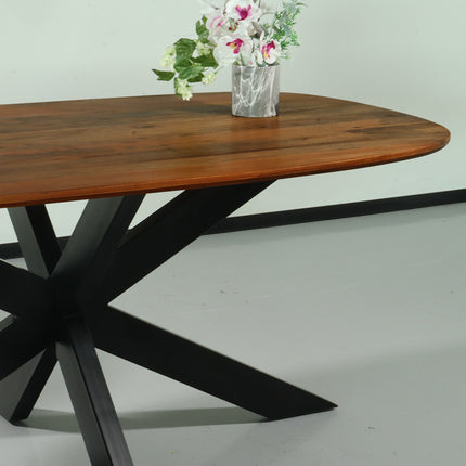 Eettafel Austin deens ovaal 180cm bruin mangohout