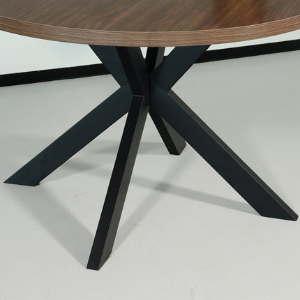 Eettafel Sanne rond 120cm bruin melamine