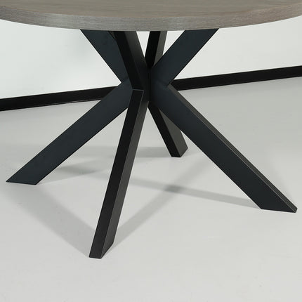 Eettafel Sanne rond 120cm grijs melamine