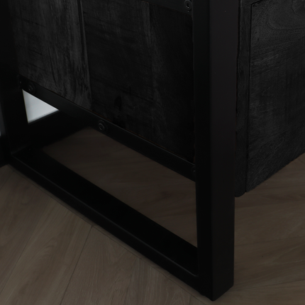 Tv meubel zwart mangohout 180cm Ilse