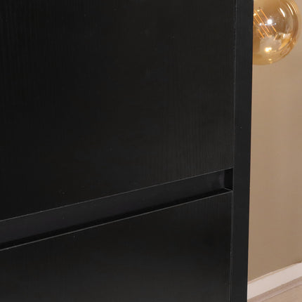 Dressoir melamine zwart 200cm Cassie
