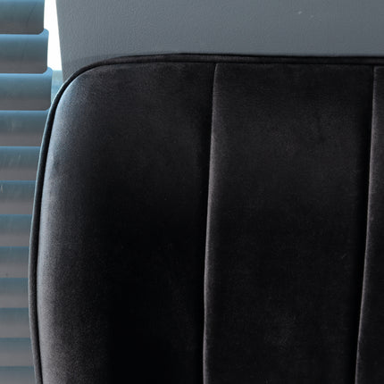 Eetkamerbank Sally 180cm zwart velvet
