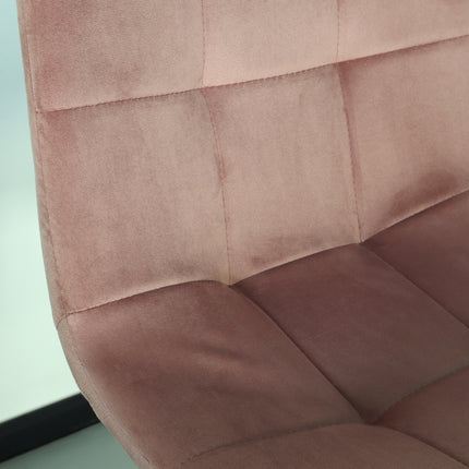Eetkamerstoel roze velvet Catoo