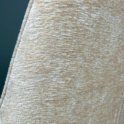 SET DEAL: 6 Eetkamerstoelen beige chenille de Vince