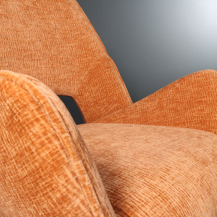 SET DEAL: 6 Eetkamerstoelen draaibaar cognac stof Kevin
