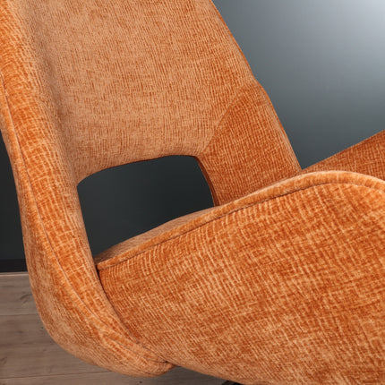SET DEAL: 6 Eetkamerstoelen draaibaar cognac stof Kevin