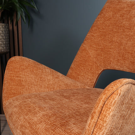 SET DEAL: 6 Eetkamerstoelen draaibaar cognac stof Kevin