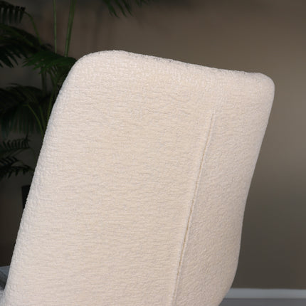 SET DEAL: 4 Eetkamerstoelen wit chenille Susta