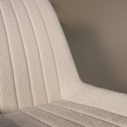SET DEAL: 4 Eetkamerstoelen wit chenille Susta