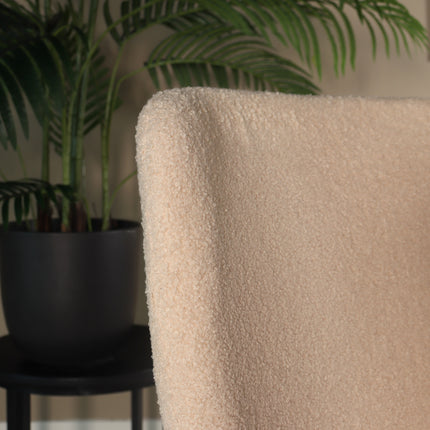 Eetkamerstoel beige teddy Maxime