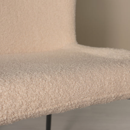 Eetkamerstoel beige teddy Maxime