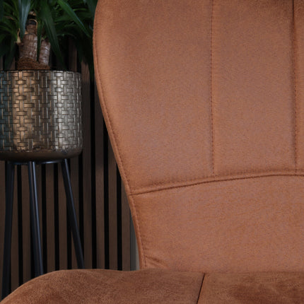 SET DEAL: 6 Eetkamerstoelen cognac microvezel Yara