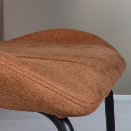 SET DEAL: 6 Eetkamerstoelen cognac microvezel Yara
