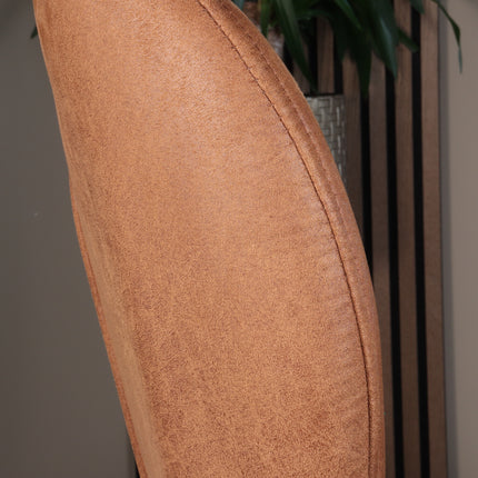 SET DEAL: 6 Eetkamerstoelen cognac microvezel Yara