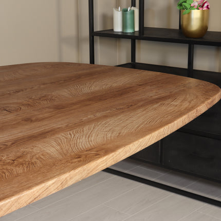 Eettafel Hero deens ovaal 210cm bruin MDF