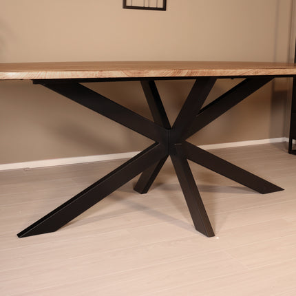 Eettafel Hero deens ovaal 210cm bruin MDF