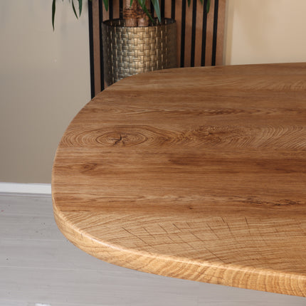 Eettafel Hero deens ovaal 210cm bruin MDF
