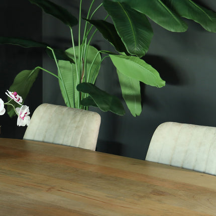 Eettafel Austin deens ovaal 160cm lichtbruin mangohout