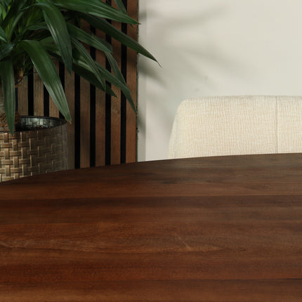 Eettafel Jones rond 150cm walnoot mangohout