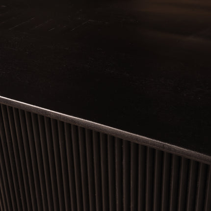 Eettafel Japandi Fender deens ovaal 200cm zwart mangohout