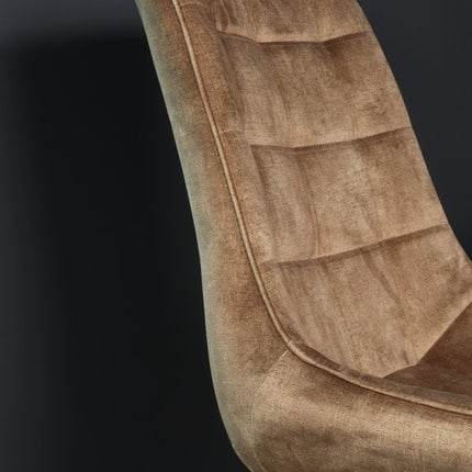 SET DEAL: 4 Eetkamerstoelen cognac velvet de Vince