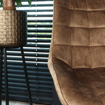 SET DEAL: 4 Eetkamerstoelen cognac velvet de Vince