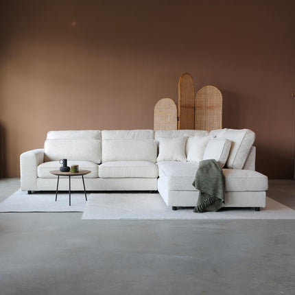 Hoekbank Richie naturel polyester 290cm rechts