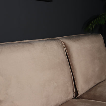 Hoekbank Riley champagne velvet 270cm rechts