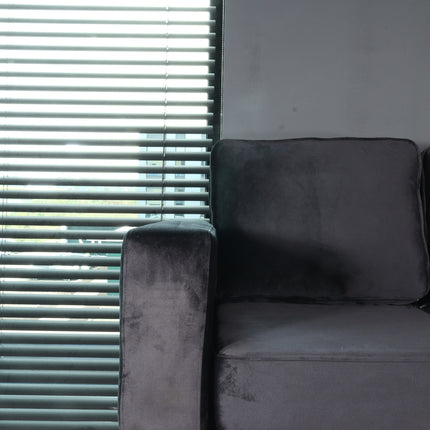 Hoekbank Venna 200cm zwart velvet