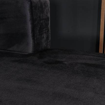 Hoekbank Venna 200cm zwart velvet