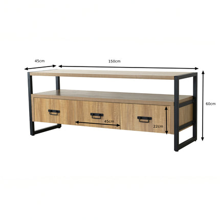 Tv meubel bruin melamine 150cm Harper