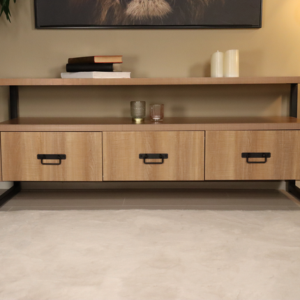 Tv meubel bruin melamine 150cm Harper