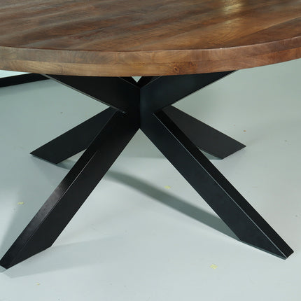 Eettafel Jones rond 150cm bruin mangohout