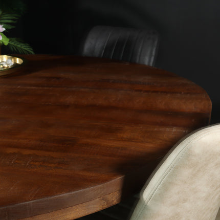 Eettafel Jones rond 150cm bruin mangohout