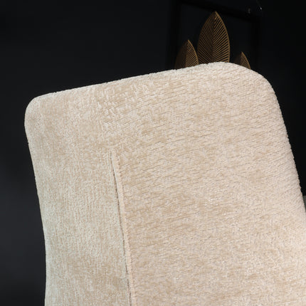 Eetkamerstoel beige chenille Susta