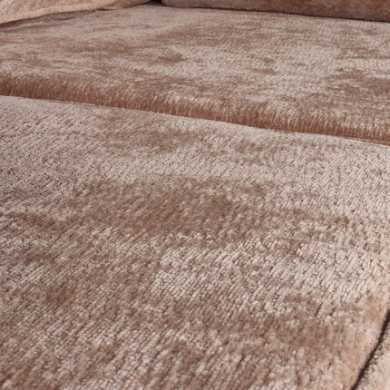 Hoekbank Lizza taupe chenille 270cm links en rechts