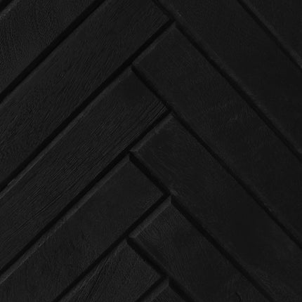 Visgraat kast zwart mangohout 180cm Flako