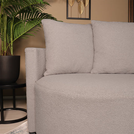 Loveseat draaibaar teddy grijs
