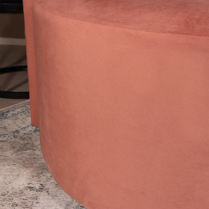 Loveseat draaibaar velvet oud roze
