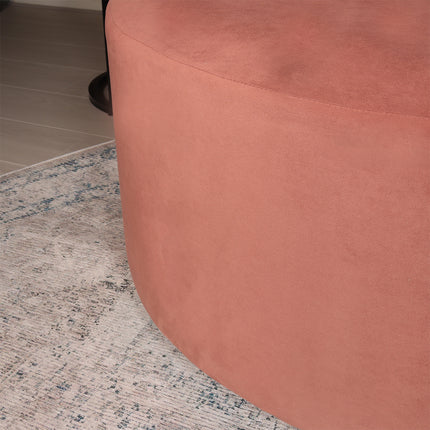 Loveseat draaibaar velvet oud roze