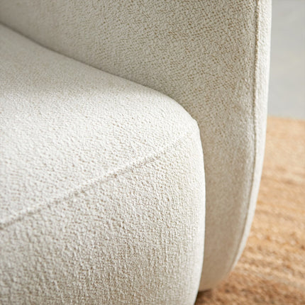 Hoekbank Cloud creme polyester 285cm links