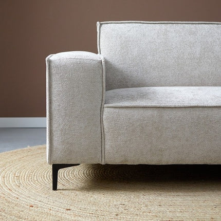 Hoekbank River beige polyester 289cm rechts