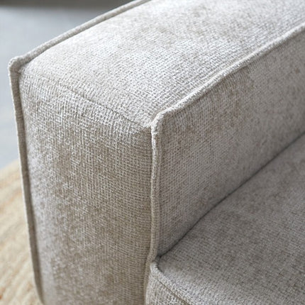 Hoekbank River beige polyester 289cm rechts