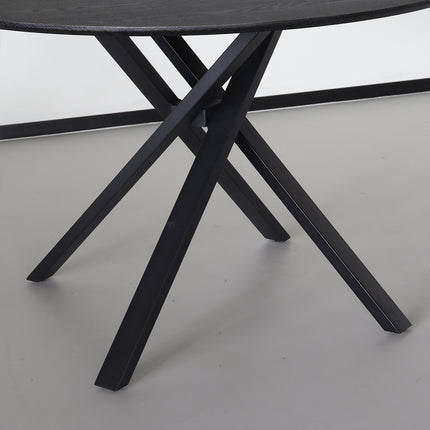 Eettafel Ronsi Antoinette rond 120cm zwart MDF