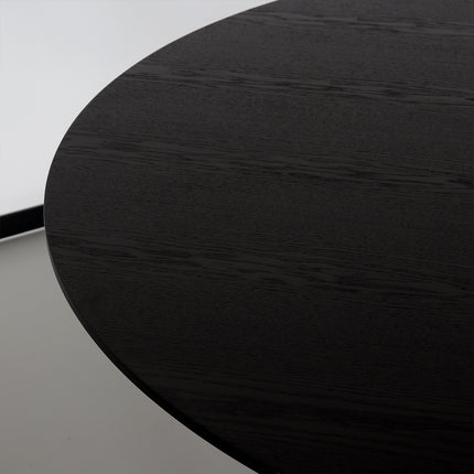 Eettafel Ronsi Antoinette rond 120cm zwart MDF