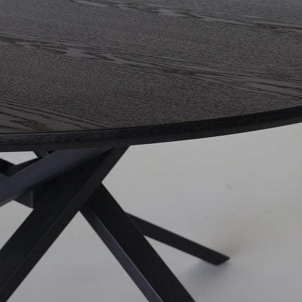 Eettafel Ronsi Antoinette rond 120cm zwart MDF