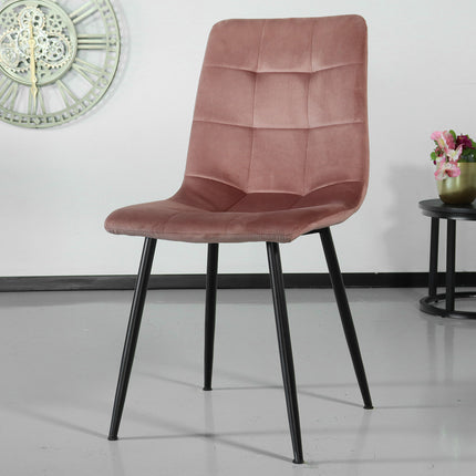 Eetkamerstoel roze velvet Catoo