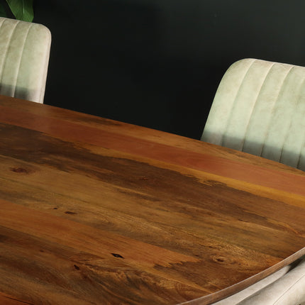 Eettafel Austin deens ovaal 180cm bruin mangohout